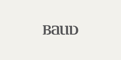 简洁优雅的BAUD品牌logo设计