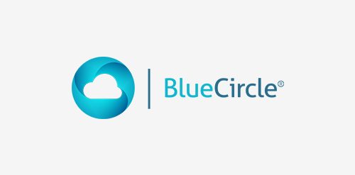 BlueCircle logo设计:简洁云朵与圆环结合