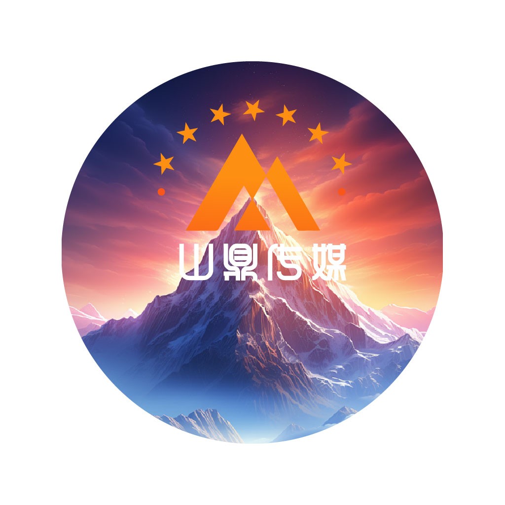 山鼎传媒logo设计:雪山与星空的视觉盛宴
