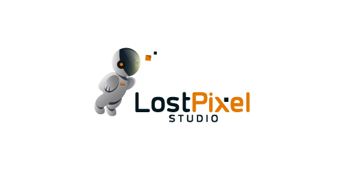 LostPixel Studio Logo设计:创意像素艺术
