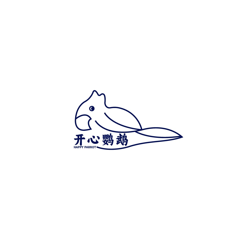 开心鹦鹉logo设计