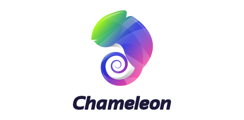 色彩渐变螺旋logo设计
