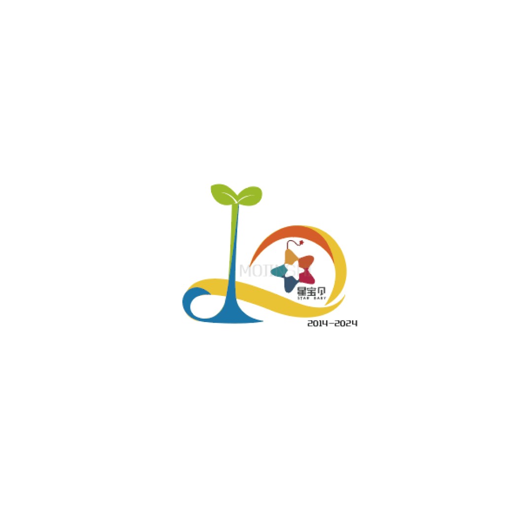 星星宝贝2014-2024 logo设计