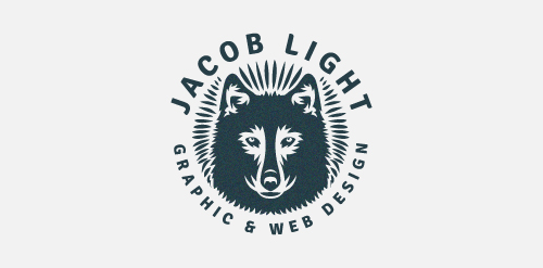狼头设计的Jacob Light Logo设计