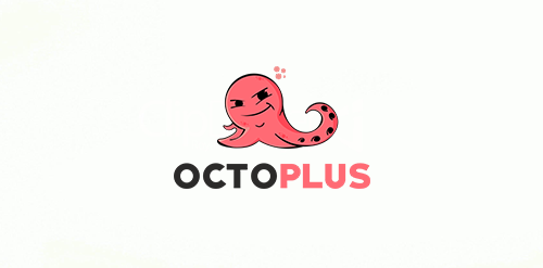 Octoplus Logo设计：创意章鱼形象