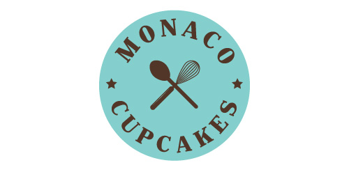 Monaco Cupcakes Logo Design
