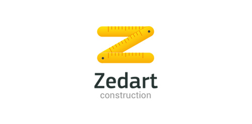 Zedart logo设计:简洁现代建筑标识