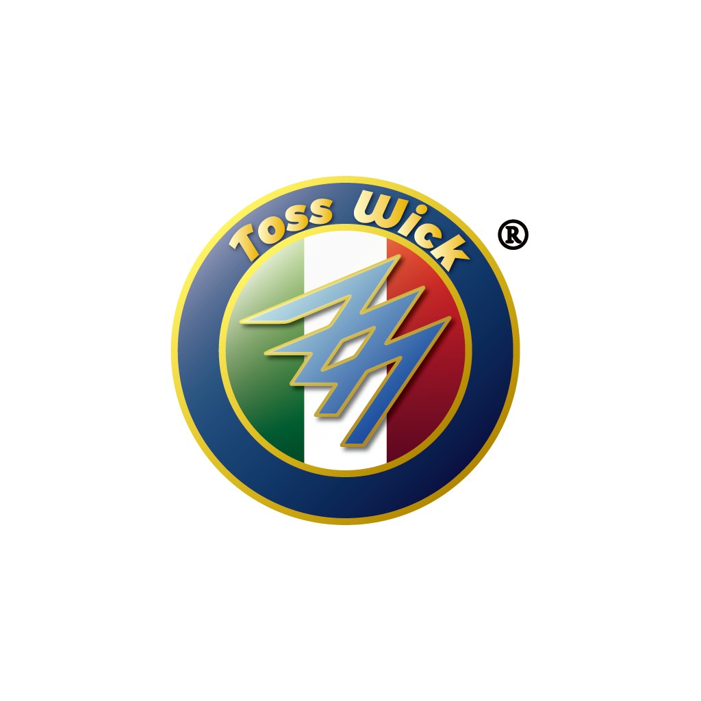 Toss Wick Logo设计：意大利风格闪电标志