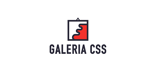 简约线条艺术logo设计：Galeria CSS
