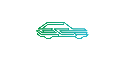 汽车电路板风格的logo设计