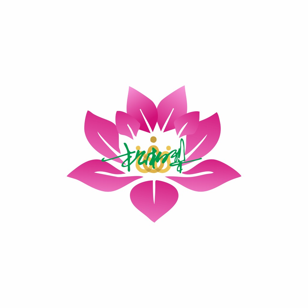 粉色莲花logo设计