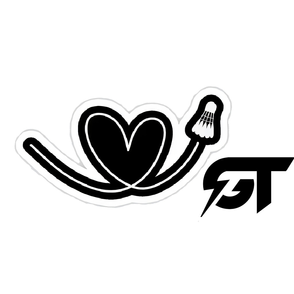 羽毛球心形logo设计