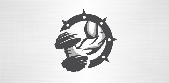 海洋生物与轮状设计的logo设计