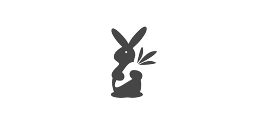 兔子与小兔logo设计