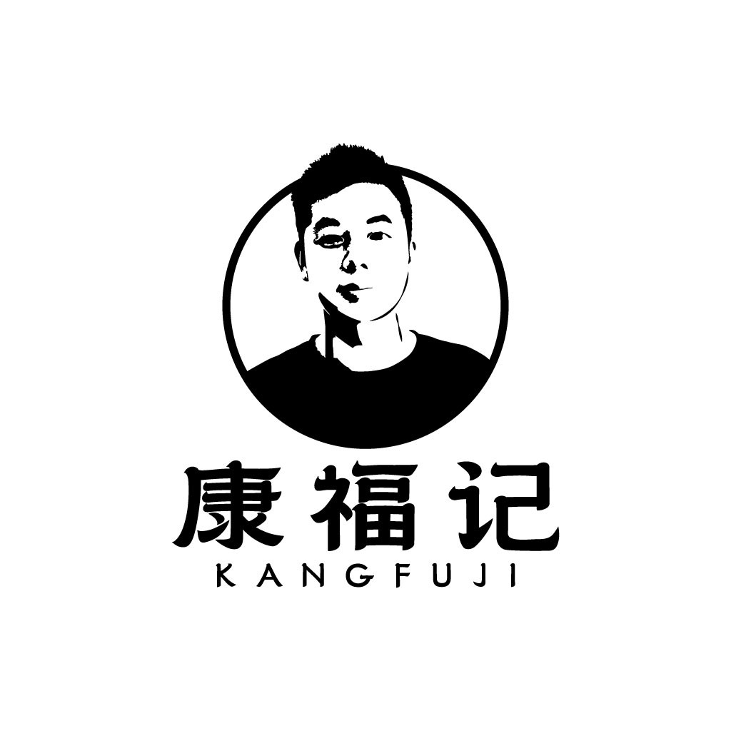 简约黑白人物肖像logo设计