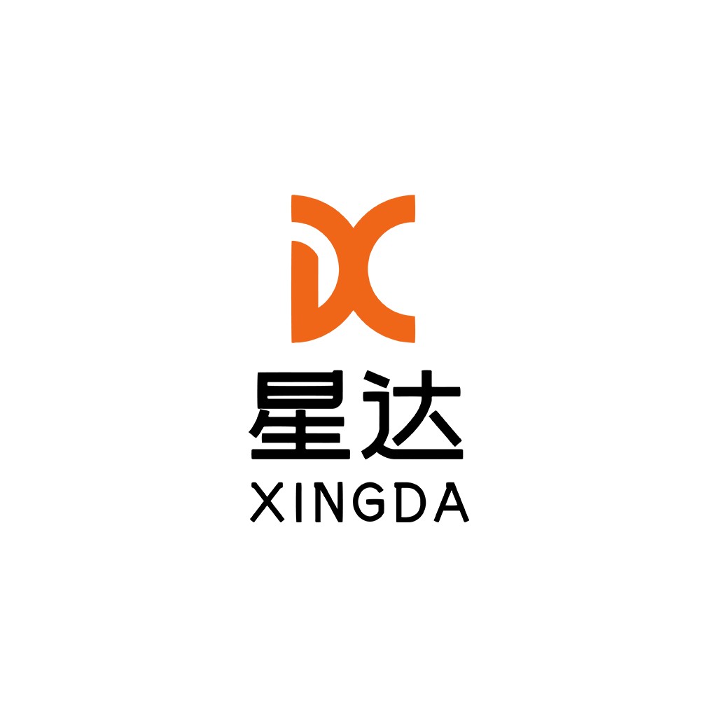 现代简洁橙色X形logo设计