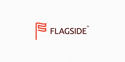 Flagside Logo设计:简洁旗帜元素与现代感