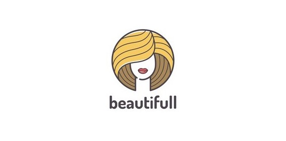 简约女性头像logo设计