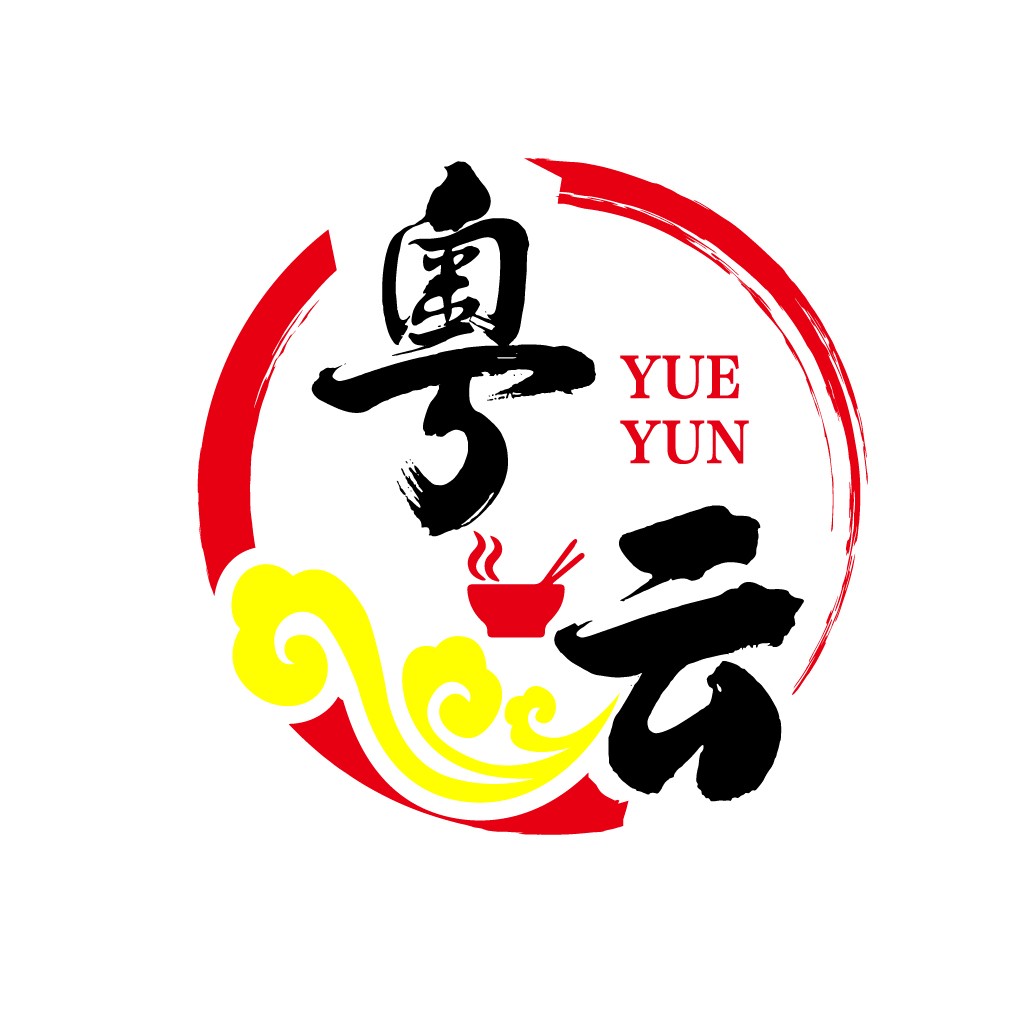 粤云logo设计:传统与现代结合的餐饮品牌标识