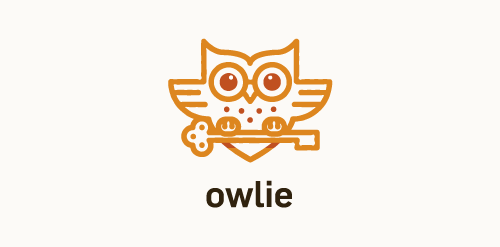 owlie logo设计:智慧与安全的象征