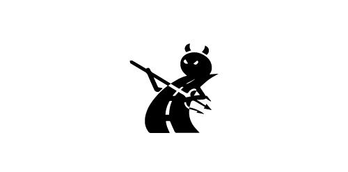 恶魔风格的logo设计