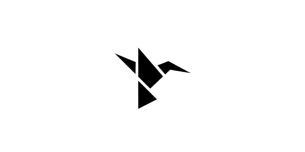 极简风格飞行鸟类logo设计