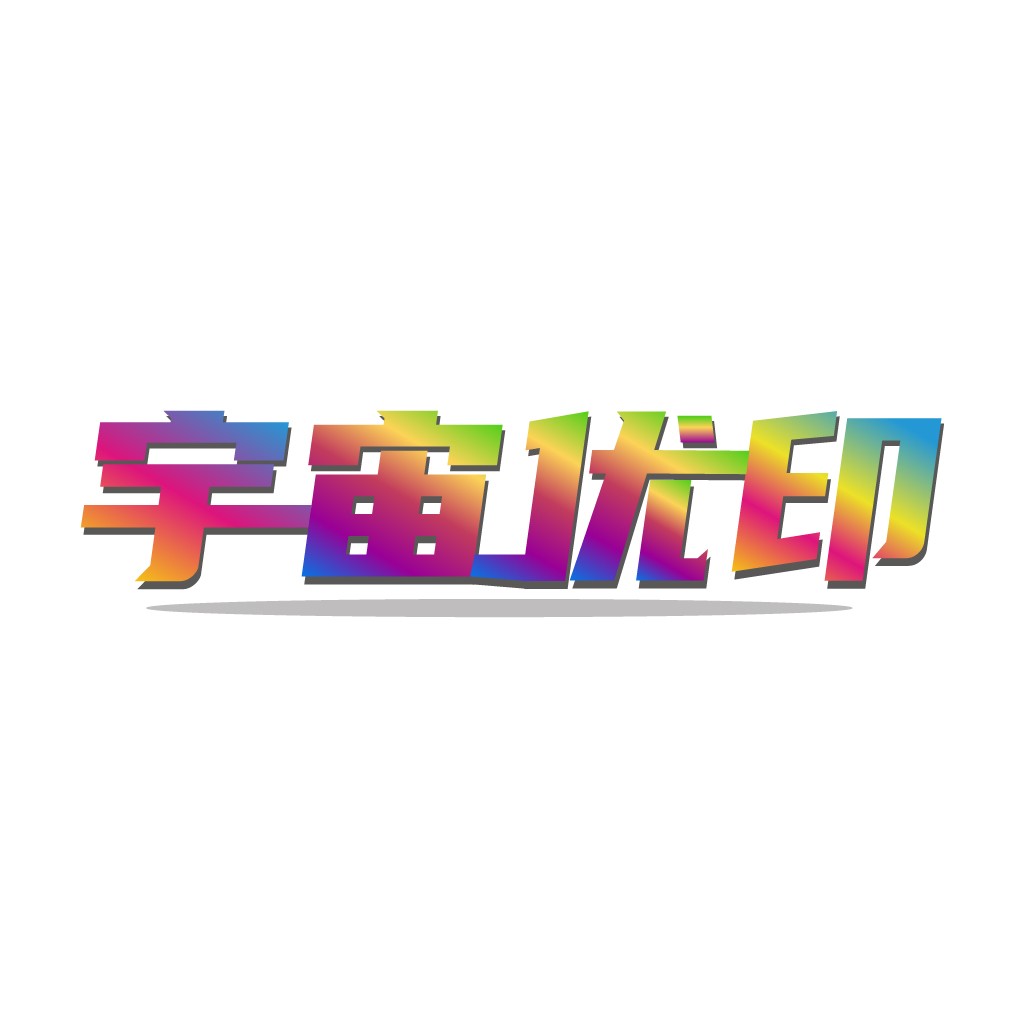 彩虹渐变字体logo设计