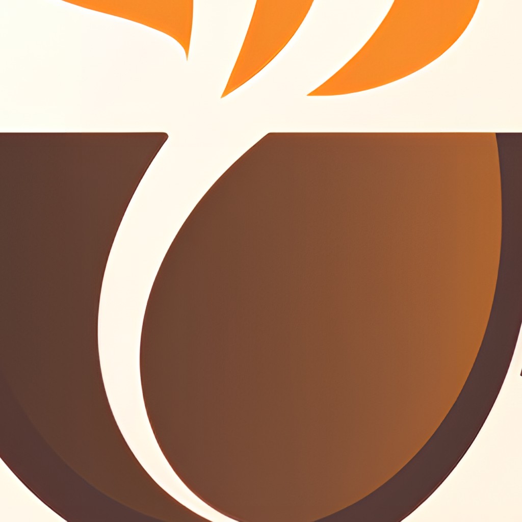 简约橙色渐变圆环logo设计