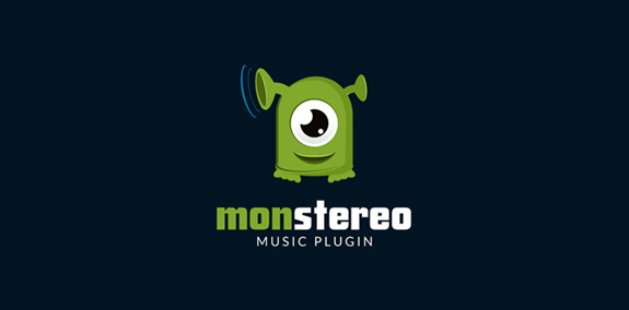 音乐插件logo设计:可爱卡通风格