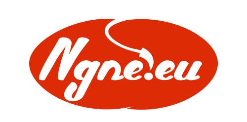 简洁现代的红色椭圆logo设计