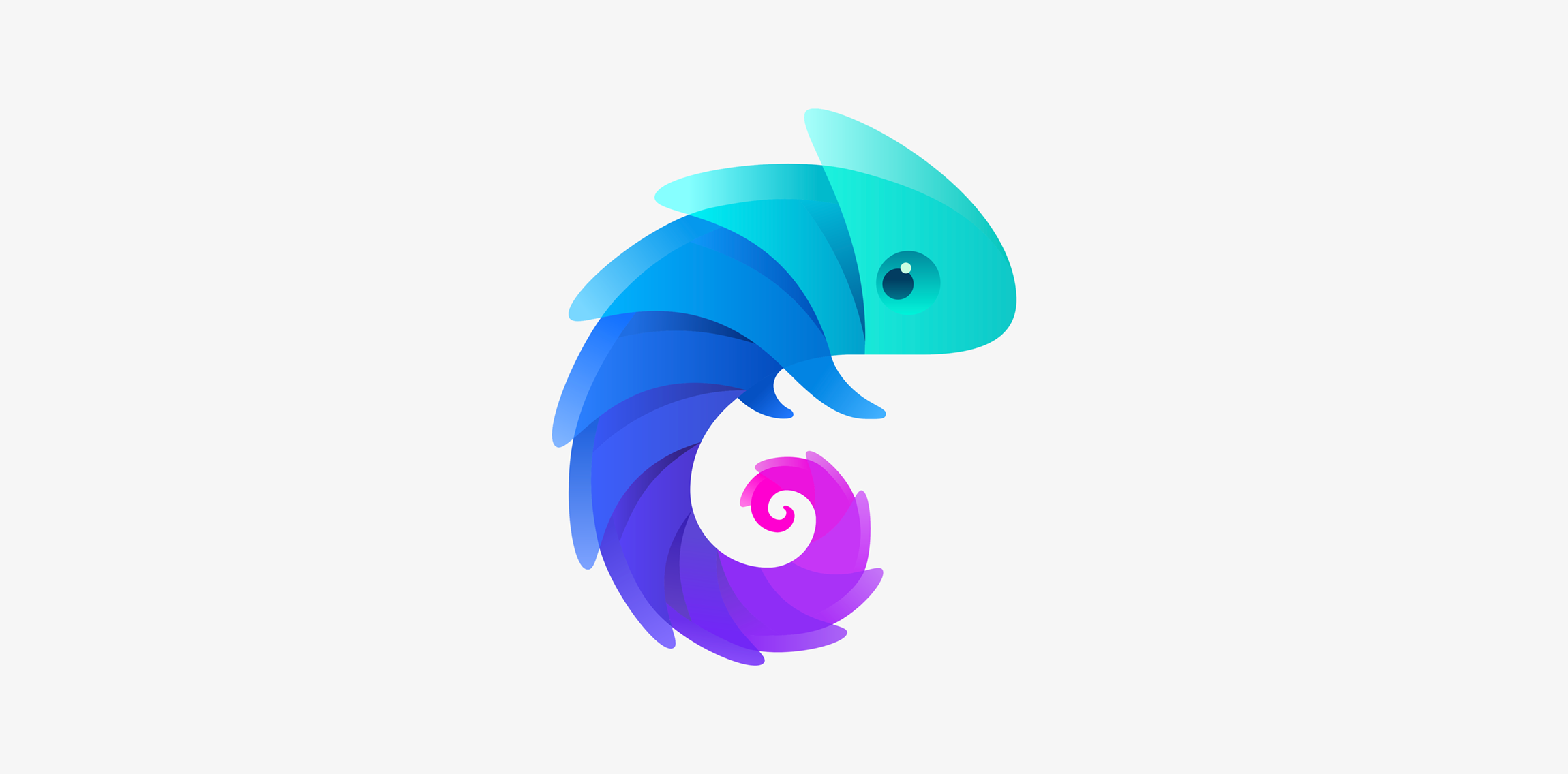 渐变色蜥蜴logo设计