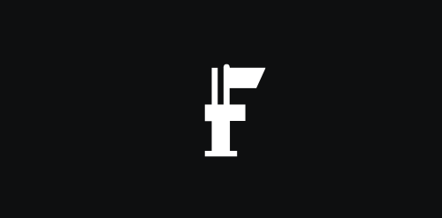 简约风字母F标志设计