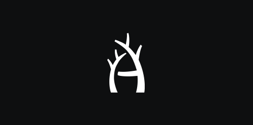 简约自然风格的树形logo设计