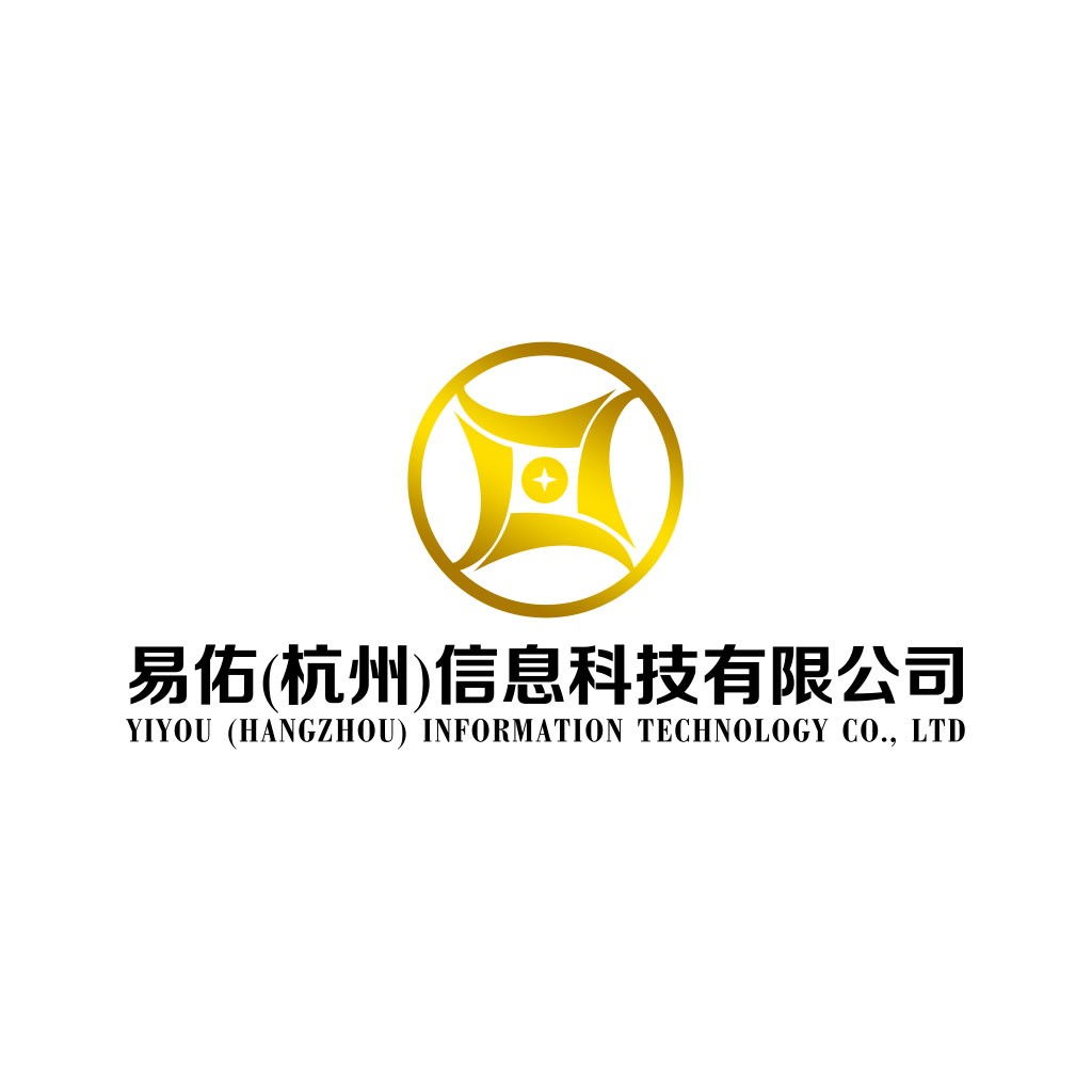 金黄色圆环科技公司logo设计