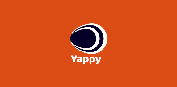 Yappy logo设计：简洁现代的橙色背景标志
