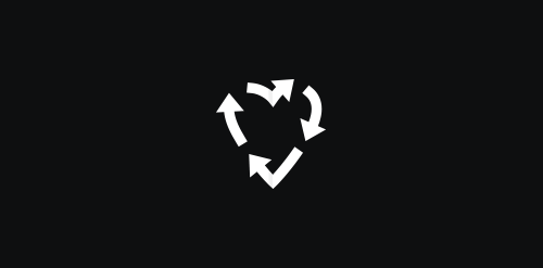 循环心形logo设计