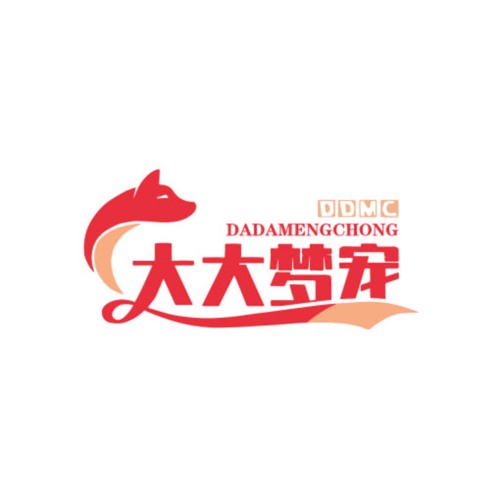 DDDMC logo设计：简约红色狐狸头形象