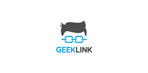 GeekLink Logo设计:科技链接标识