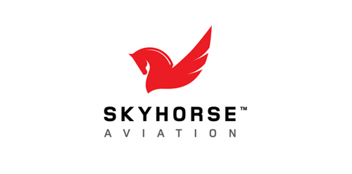 天空马术航空logo设计