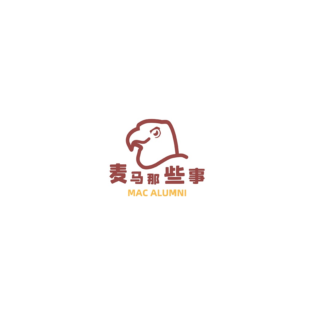 简洁鹰头logo设计，适用于校友会