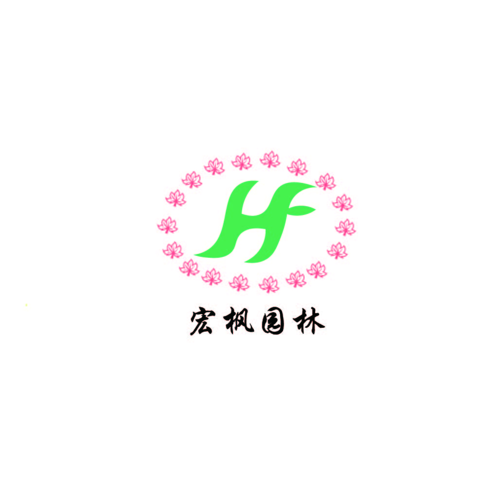 简约花卉环绕字母H logo设计