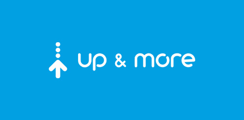 简洁现代的'up & more'品牌logo设计