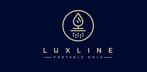 简约金色水滴logo设计