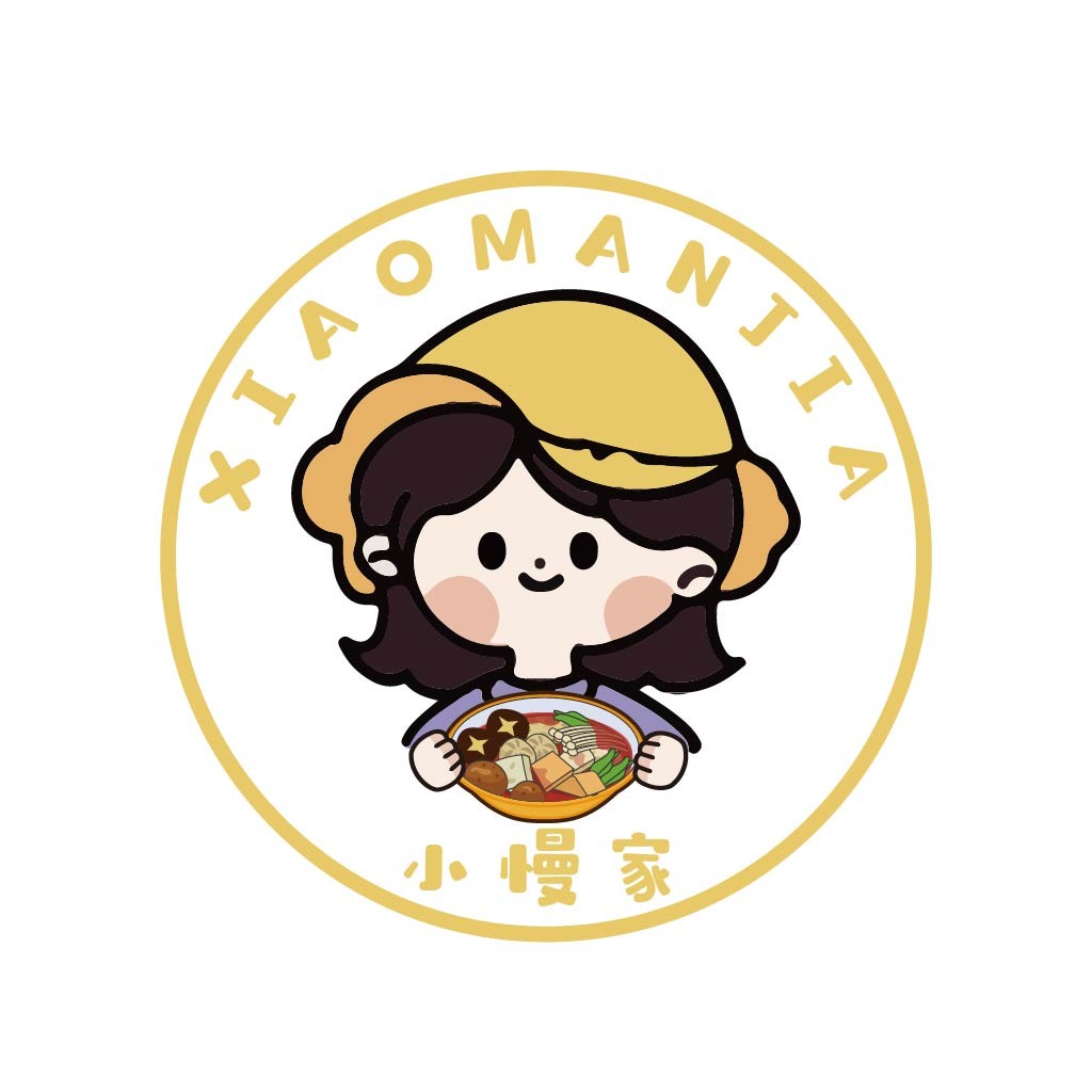 卡通女孩美食logo设计