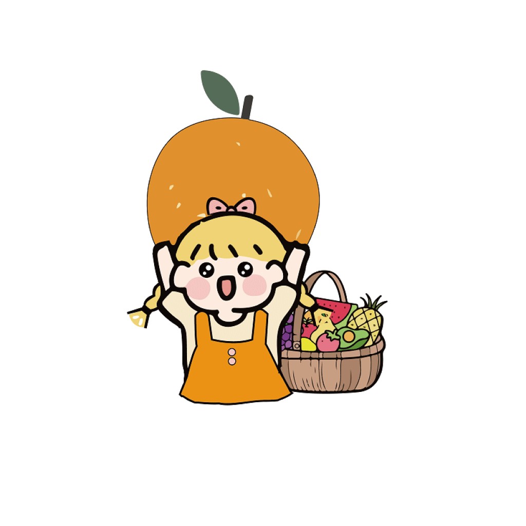 水果女孩logo设计