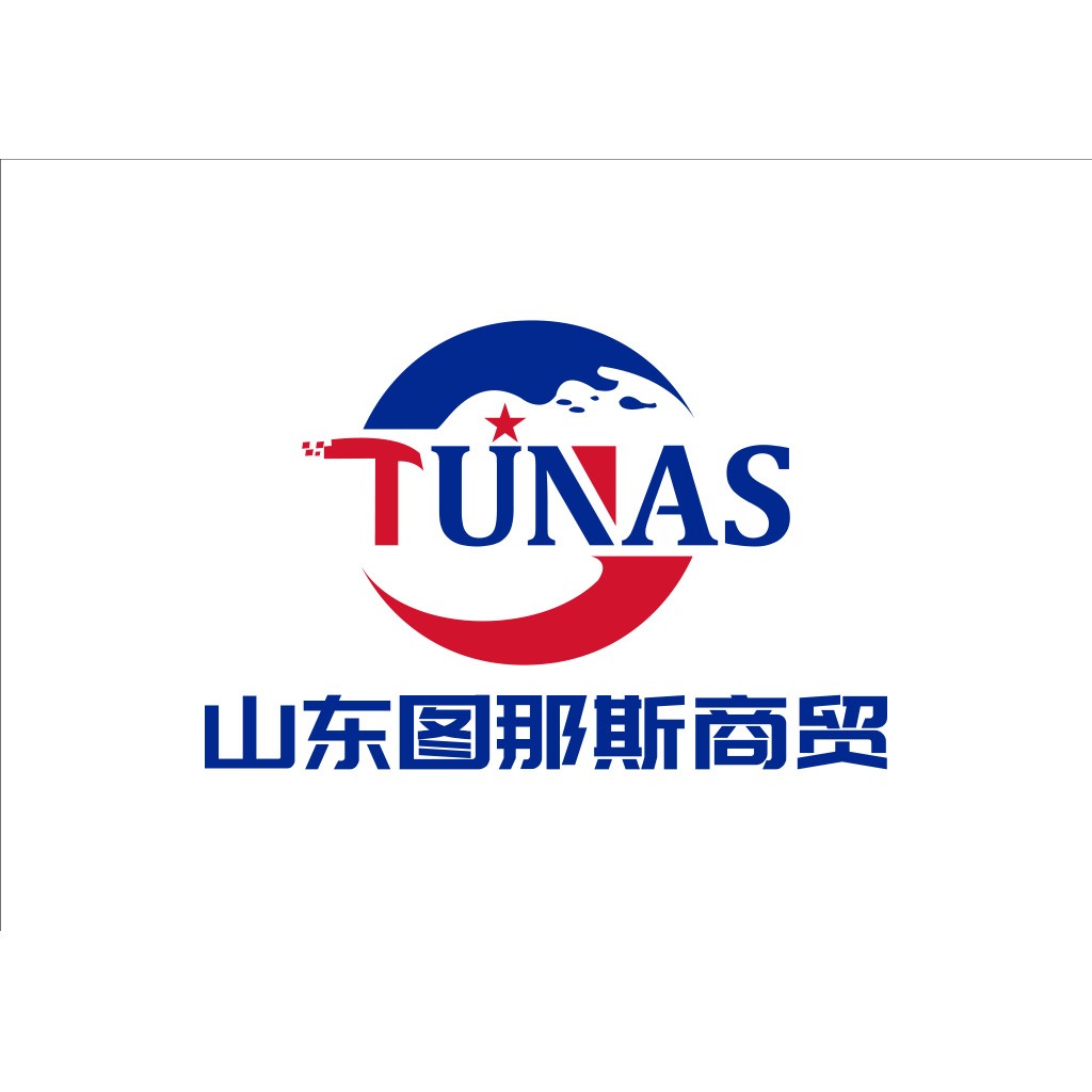 TUNAS品牌logo设计:蓝色红色渐变圆环与中文标题结合