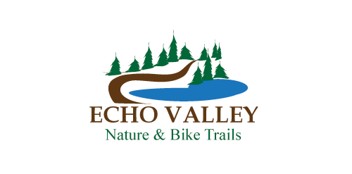 自然与自行车道主题的Echo Valley Logo设计