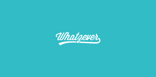 Whatzever Logo设计:简约风字体与背景的完美结合