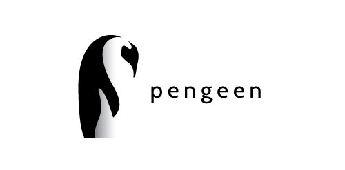 极简风格企鹅logo设计