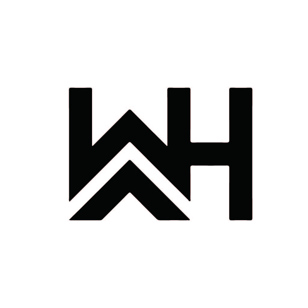 现代简约风格的WH字母logo设计